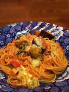 トマトとナスのトマトソースパスタ-レシピのメイン写真