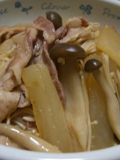 豚バラきのこ大根の炒め煮-レシピのメイン写真