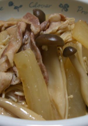 豚バラきのこ大根の炒め煮-レシピのメイン写真