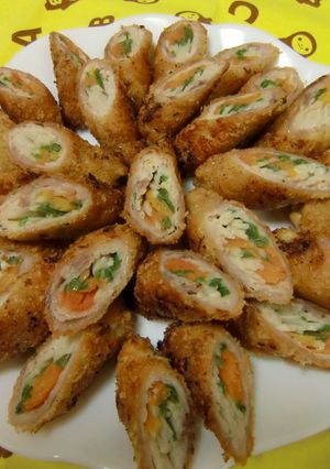 おもてなし料理に☆豚肉の野菜巻きフライ☆-レシピのメイン写真