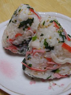 野沢菜とカニカマのおにぎり-レシピのメイン写真