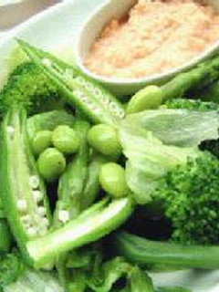 緑野菜のマヨたま明太ソース-レシピのメイン写真