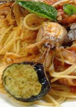 シャコのトマトソーススパゲティ-レシピのメイン写真