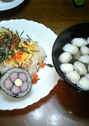 ひな祭りに☆チラシ寿司とお吸い物-レシピのメイン写真