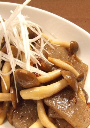 節約!コンニャクとシメジのぺペロンチーノ-レシピのメイン写真