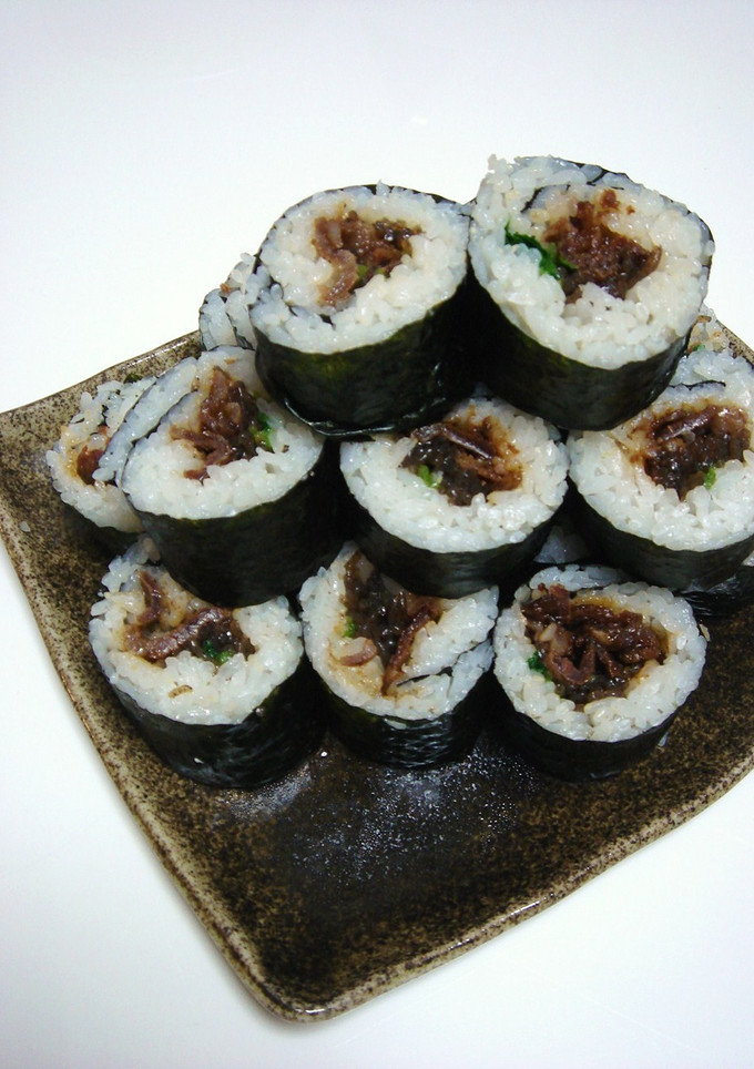 節分に♪うちの巻き寿司（牛肉巻き）-レシピのメイン写真