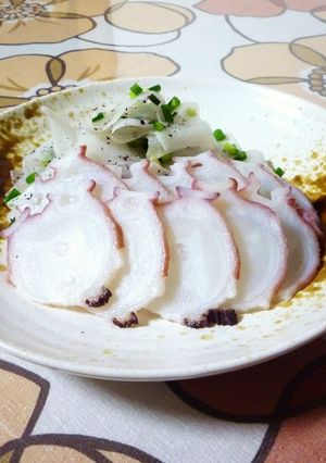 タコのルイベ！さっぱり大根で・・・。-レシピのメイン写真
