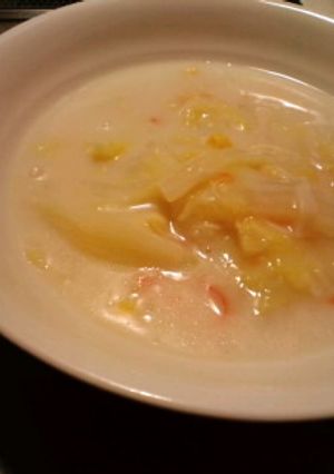 旬の野菜〜白菜のクリームスープ-レシピのメイン写真