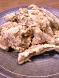 ワカサギとこんにゃくのにんにく風味衣揚げ