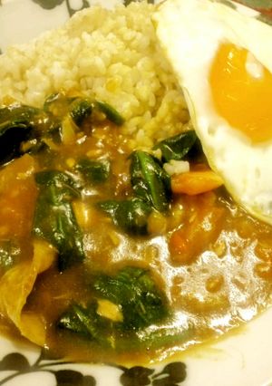 ヘルシー♫トマトとほうれん草のツナカレー-レシピのメイン写真