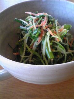 ✿春菊と水菜でシャキシャキ胡麻和え✿-レシピのメイン写真