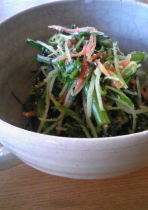 ✿春菊と水菜でシャキシャキ胡麻和え✿-レシピのメイン写真