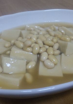 高野豆腐と大豆のあんかけ含め煮-レシピのメイン写真