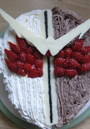 ☆仮面ライダーｗ☆　簡単デコケーキ-レシピのメイン写真