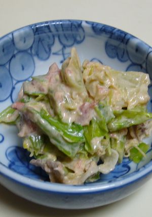『春キャベツの梅マヨ和え』-レシピのメイン写真
