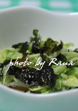 キャベツとめかぶのサラダ・韓国のり風味-レシピのメイン写真