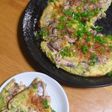 キャベツとオイルサーディンの山芋焼き