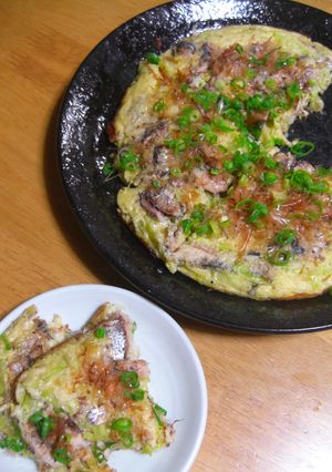 キャベツとオイルサーディンの山芋焼き-レシピのメイン写真