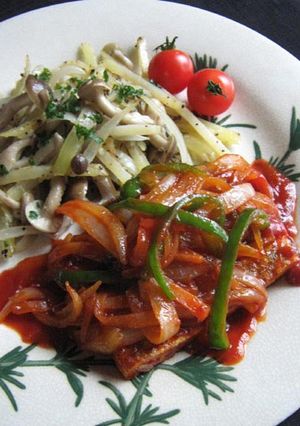 節約・ポークチャップ？【お豆腐チャップ】-レシピのメイン写真