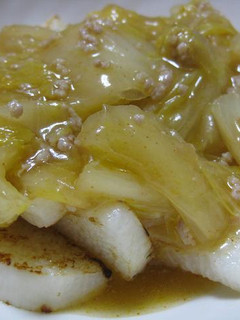 焼き長いもの鶏白菜の餡かけ♬-レシピのメイン写真