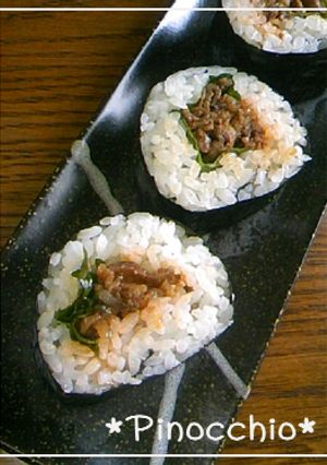巻いて❀大葉が香る　焼肉おにぎり-レシピのメイン写真