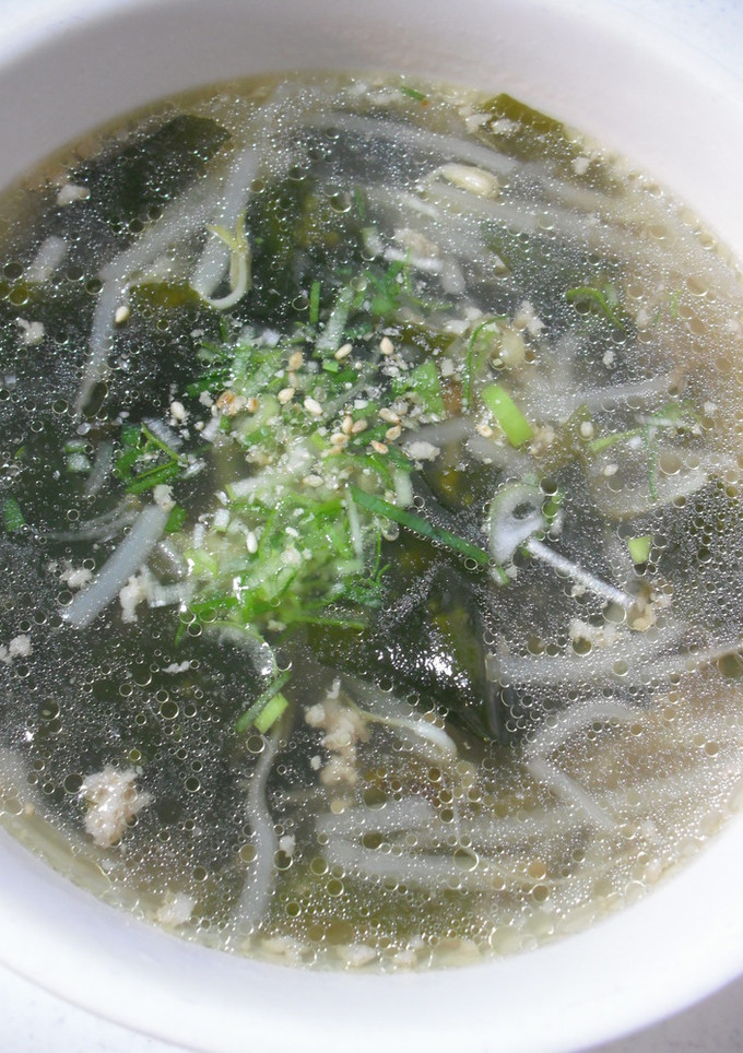豚とわかめともやしのスープ-レシピのメイン写真
