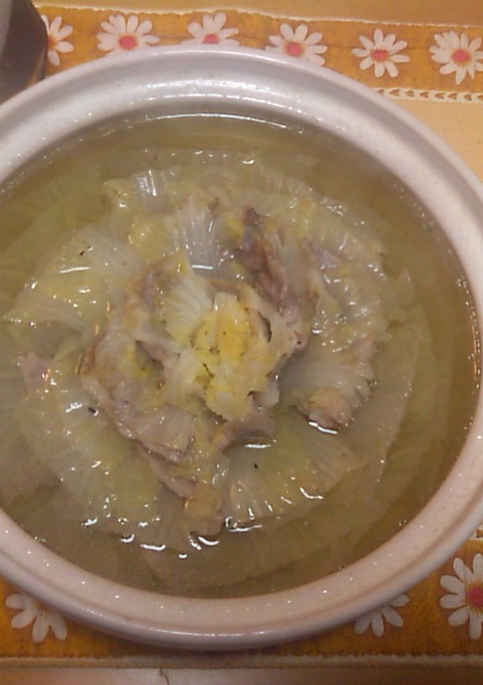 白菜と塩豚の牡丹鍋風スープ-レシピのメイン写真