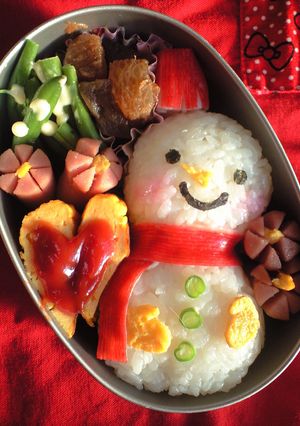 簡単！キャラ弁☆雪だるま・スノーマン☆-レシピのメイン写真