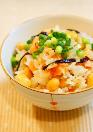✿焼き鮭と大豆の混ぜご飯✿-レシピのメイン写真
