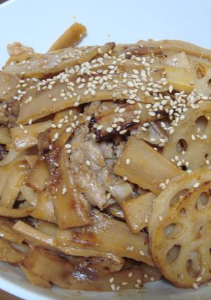 ☆味濃い目！メンマと豚肉とレンコン炒め☆-レシピのメイン写真
