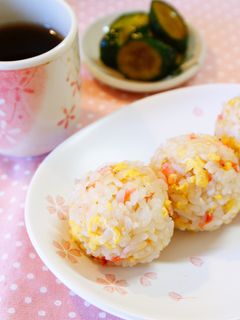 ✿桜えびとたまごのおにぎり✿-レシピのメイン写真