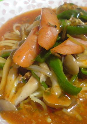 ☆麻婆の素であんかけスパゲティ☆-レシピのメイン写真