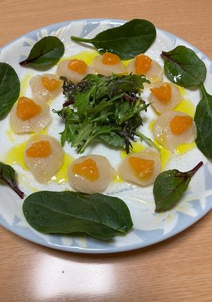 帆立とみかん(オレンジ)のカルパッチョ-レシピのメイン写真