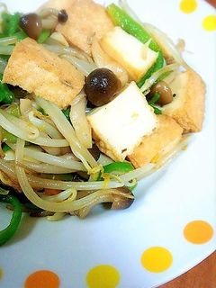 残り野菜で!厚揚げで炒め物♪-レシピのメイン写真
