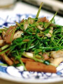 豆苗ときのこのオイスターソース炒め-レシピのメイン写真