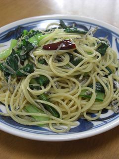 小松菜とじゃこの和風パスタ-レシピのメイン写真