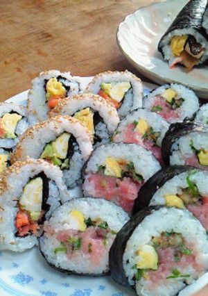 巻き寿司(レシピ：ねぎとろ、くるみ味噌)-レシピのメイン写真