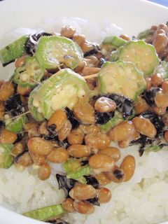 おくら納豆のりご飯☆-レシピのメイン写真