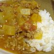 大根と挽肉のトマトカレー