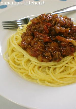 スパイシーミートスパ-レシピのメイン写真