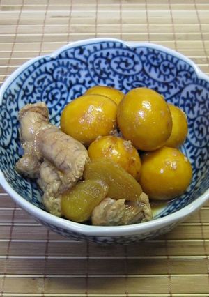 鶏のキンカン（玉ひも）の煮込み〜♪-レシピのメイン写真