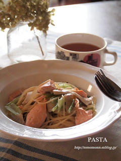 サーモンとほうれん草のクリームパスタ-レシピのメイン写真