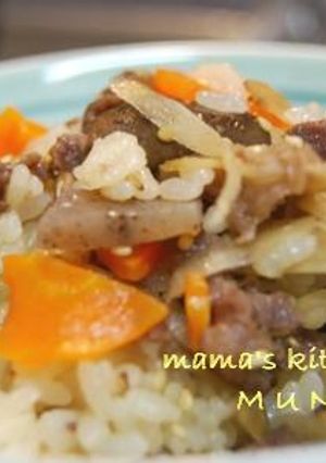 牛肉・ごぼうのキンピラで混ぜご飯♪-レシピのメイン写真