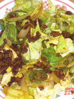 節約☆簡単☆キャベツとひき肉のカレー炒め-レシピのメイン写真