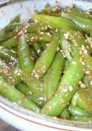 野菜を食べよう！さやいんげんのゴマ和え-レシピのメイン写真