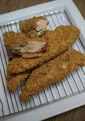 紫蘇ウメ～！ささみのゴマ揚げ-レシピのメイン写真