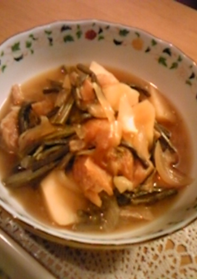 ほっとする♪わらびと麩の煮物-レシピのメイン写真