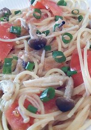 きのことトマトの明太子パスタ-レシピのメイン写真