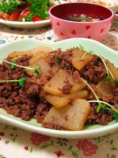 大根と牛肉の炒め物-レシピのメイン写真