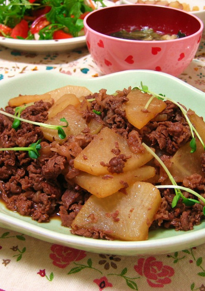 大根と牛肉の炒め物-レシピのメイン写真